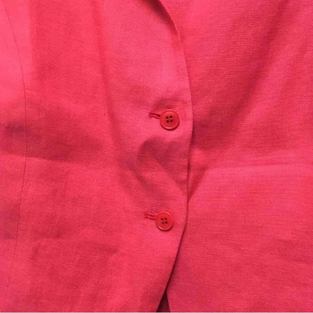 Georgio Armani 100% Linen Tailored Vest 10 Red Quiet Luxury Minimalist Spring - Picture 5 of 14